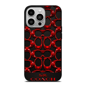 COACH NEW YORK CARBON iPhone 14 Pro Case Cover
