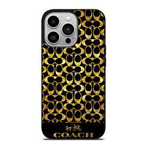 COACH NEW YORK GOLD iPhone 14 Pro Case Cover