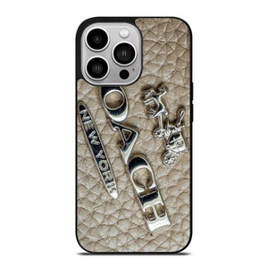 COACH NEW YORK LOGO ON LEATHER iPhone 14 Pro Case Cover
