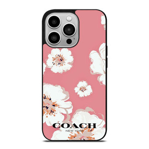 COACH NEW YORK PINK FLOWER iPhone 14 Pro Case Cover COACH NEW YORK PINK FLOWER iPhone 14 Pro Case Cover