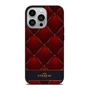 COACH NEW YORK RED GOLD iPhone 14 Pro Case Cover
