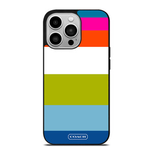 COACH NEW YORK STRIPE 2 iPhone 14 Pro Case Cover