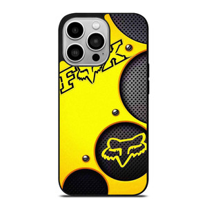 FOX RACING YELLOW METAL iPhone 14 Pro Case Cover