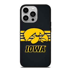 IOWA HAWKEYES STRIPE LOGO iPhone 14 Pro Case Cover