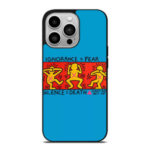 KEITH HARING SILENCE DEATH iPhone 14 Pro Case Cover