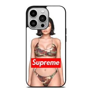 KYLIE JENNER SUPREME CAMO iPhone 14 Pro Case Cover