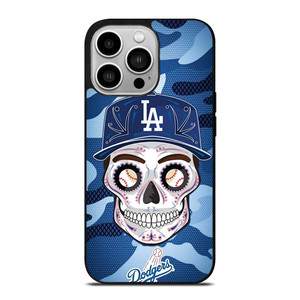 LA DODGERS SKULL CAMO iPhone 14 Pro Case Cover