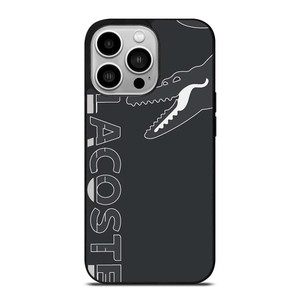 LACOSTE CROCODILE ALL BLACK iPhone 14 Pro Case Cover