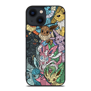 ALL POKEMON EEVEE MOZAIC iPhone 14 Plus Case Cover