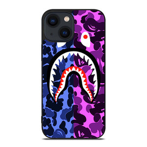 BAPE CAMO LOGO BLUE PURPLE iPhone 14 Plus Case Cover
