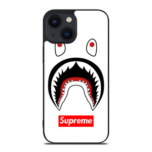 BAPE CAMO SHARK SUPREME WHITE iPhone 14 Plus Case Cover BAPE CAMO SHARK SUPREME WHITE iPhone 14 Plus Case Cover