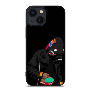 BAPE SHARK X SUPREME MEN BLACK iPhone 14 Plus Case Cover BAPE SHARK X SUPREME MEN BLACK iPhone 14 Plus Case Cover
