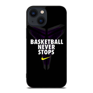 BASKETBALL NEVER STOPS BLACK MAMBA iPhone 14 Plus Case Cover