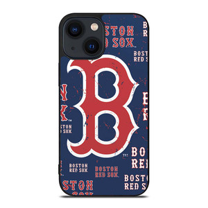 BOSTON RED SOX LOGO COLLAGE iPhone 14 Plus Case Cover