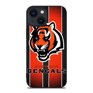 CINCINNATI BENGALS METAL SYMBOL iPhone 14 Plus Case Cover