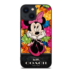 COACH MINNIE MOUSE FLOWER iPhone 14 Plus Case Cover