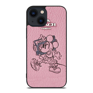 COACH MINNIE MOUSE PINK iPhone 14 Plus Case Cover COACH MINNIE MOUSE PINK iPhone 14 Plus Case Cover