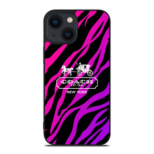 COACH NEW YORK BLACK VIOLET iPhone 14 Plus Case Cover