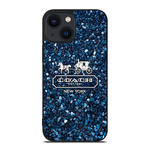 COACH NEW YORK BLUE STONE iPhone 14 Plus Case Cover