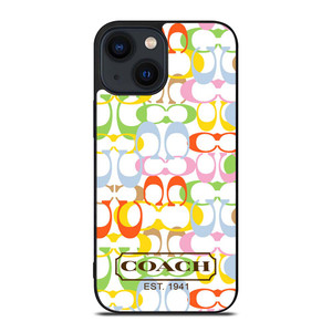 COACH NEW YORK COLORFUL iPhone 14 Plus Case Cover COACH NEW YORK COLORFUL iPhone 14 Plus Case Cover