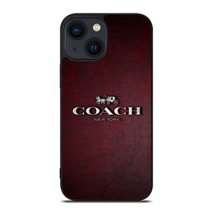 COACH NEW YORK LOGO LEATHER iPhone 14 Plus Case Cover COACH NEW YORK LOGO LEATHER iPhone 14 Plus Case Cover