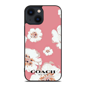 COACH NEW YORK PINK FLOWER iPhone 14 Plus Case Cover COACH NEW YORK PINK FLOWER iPhone 14 Plus Case Cover