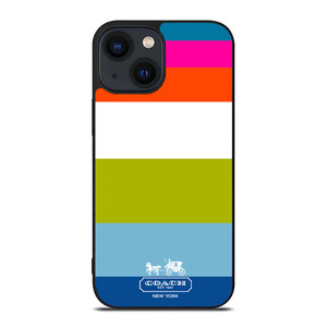 COACH NEW YORK STRIPE iPhone 14 Plus Case Cover COACH NEW YORK STRIPE iPhone 14 Plus Case Cover