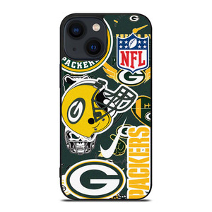 GREEN BAY PACKERS NFL STICKER BOMB iPhone 14 Plus Case Cover