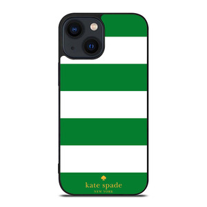 KATE SPADE GREEN STRIPE iPhone 14 Plus Case Cover