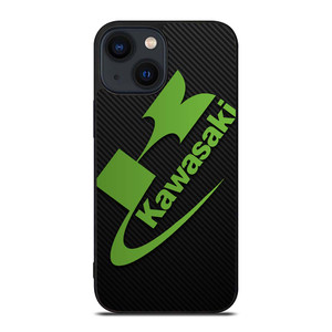 KAWASAKI MOTOR LOGO CARBON iPhone 14 Plus Case Cover