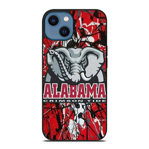 ALABAMA CRIMSON TIDE SPLASHED LOGO iPhone 14 Case Cover