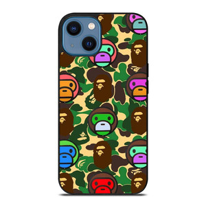 BAPE BABY MILO CAMO iPhone 14 Case Cover BAPE BABY MILO CAMO iPhone 14 Case Cover