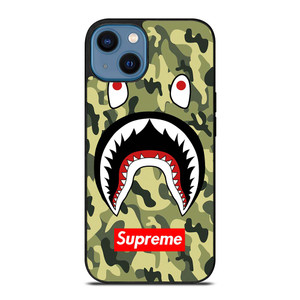BAPE BATHING CAMO SHARK SUPREME iPhone 14 Case Cover BAPE BATHING CAMO SHARK SUPREME iPhone 14 Case Cover