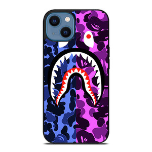 BAPE CAMO LOGO BLUE PURPLE iPhone 14 Case Cover BAPE CAMO LOGO BLUE PURPLE iPhone 14 Case Cover