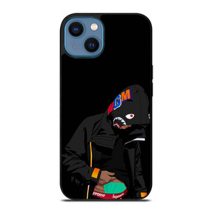 BAPE SHARK X SUPREME MEN BLACK iPhone 14 Case Cover BAPE SHARK X SUPREME MEN BLACK iPhone 14 Case Cover