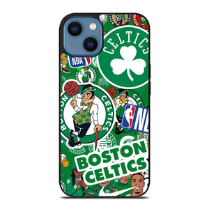 BOSTON CELTICS NBA STICKER BOMB iPhone 14 Case Cover BOSTON CELTICS NBA STICKER BOMB iPhone 14 Case Cover