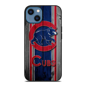 CHICAGO CUBS WOODEN LOGO iPhone 14 Case Cover