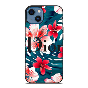 CHRISTIAN DIOR HIBISCUS FLOWER iPhone 14 Case Cover