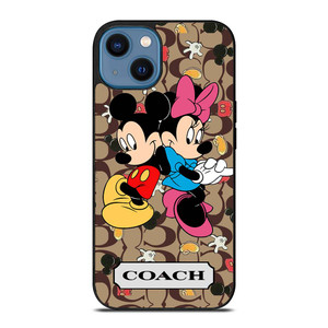 COACH MICKEY MINNIE MOUSE LOVE iPhone 14 Case Cover