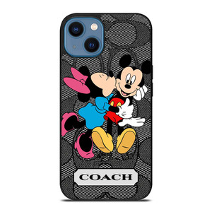 COACH MINNIE MICKEY MOUSE KISS iPhone 14 Case Cover COACH MINNIE MICKEY MOUSE KISS iPhone 14 Case Cover