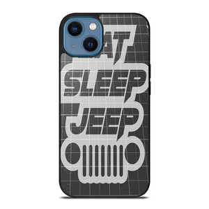 EAT SLEEP JEEP LOGO iPhone 14 Case Cover EAT SLEEP JEEP LOGO iPhone 14 Case Cover