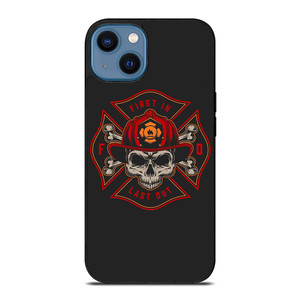 FIREFIGHTER FIREMAN SKULL LOGO iPhone 14 Case Cover