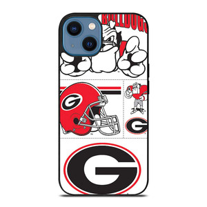 GEORGIA BULLDOGS STICKER COLLECTION iPhone 14 Case Cover