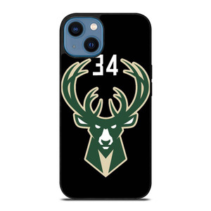 GIANNIS ANTETOKOUNMPO MILWAUKEE BUCKS LOGO iPhone 14 Case Cover