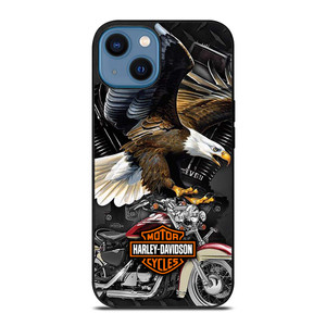 HARLEY DAVIDSON EAGLE METAL LOGO iPhone 14 Case Cover HARLEY DAVIDSON EAGLE METAL LOGO iPhone 14 Case Cover