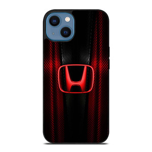 HONDA LOGO RED CARBON iPhone 14 Case Cover HONDA LOGO RED CARBON iPhone 14 Case Cover