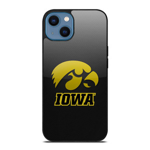 IOWA HAWKEYES CARBON iPhone 14 Case Cover