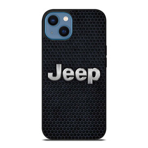 JEEP BLACK METAL LOGO iPhone 14 Case Cover JEEP BLACK METAL LOGO iPhone 14 Case Cover