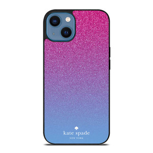 KATE SPADE NEW YORK PINK BLUE GLITTER iPhone 14 Case Cover KATE SPADE NEW YORK PINK BLUE GLITTER iPhone 14 Case Cover