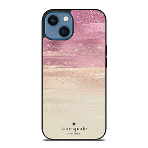 KATE SPADE NEW YORK ROSE GOLD GLITTER iPhone 14 Case Cover